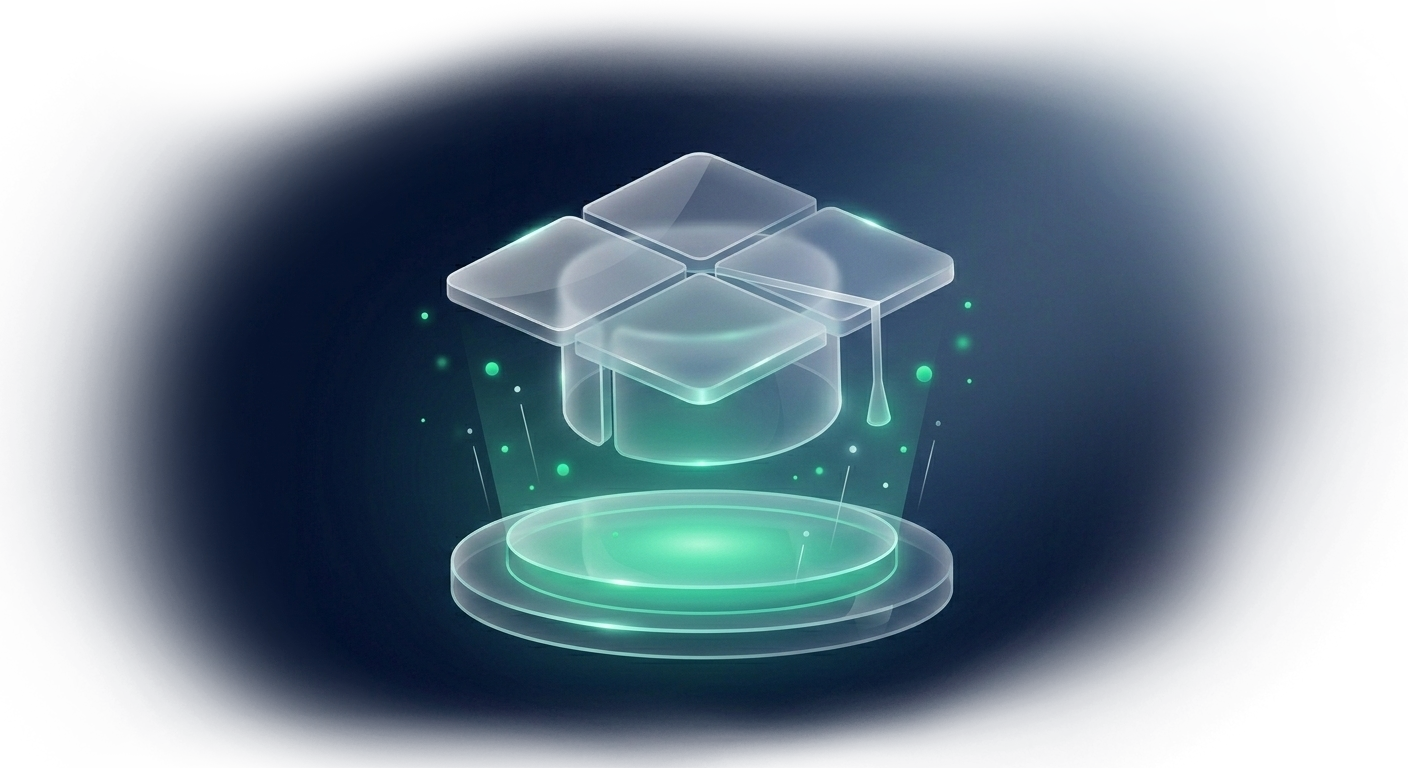 Gorra de graduación 3D holográfica